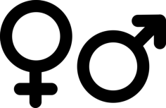Male And Female Signs Tracing Svg Vector, Free Vectors File